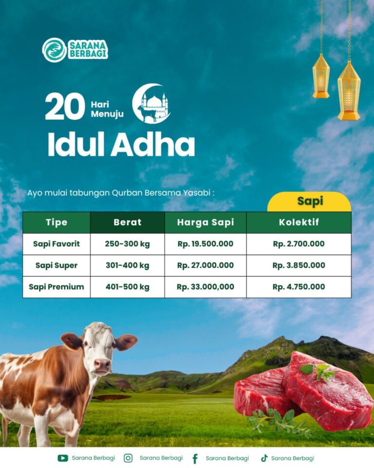 #kurban2026, #iduladha2026, #kurbanonline, #yayasansaranaberbagi, #hargakurban2026, #kurbanpalestina, #tabungankurban, #kurbanpraktis, #kurbanberkah, #infokurban, #kurbansapi, #kurbankambing, #sedekahonline, #ibadahkurban, #kurbanterpercaya, #fiqihkurban, #kurbanindonesia, #amaljariyah, #kurbanmudah, #berbagiiduladha, #kurbandigital, #hargasapi2026, #hargakambing2026, #mustahikkurban, #zakatdaninfaq