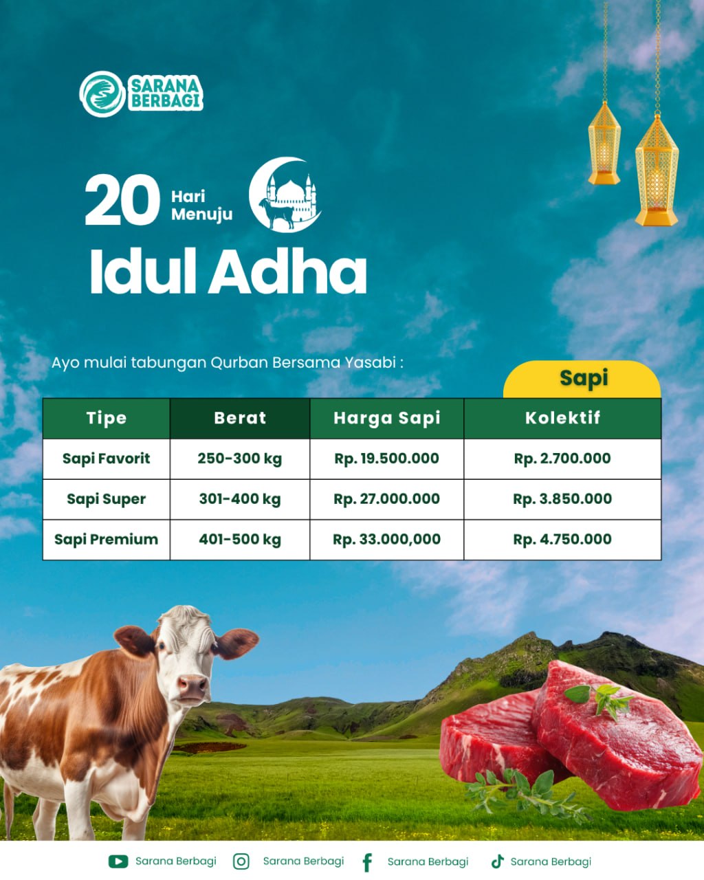 #kurban2026, #iduladha2026, #kurbanonline, #yayasansaranaberbagi, #hargakurban2026, #kurbanpalestina, #tabungankurban, #kurbanpraktis, #kurbanberkah, #infokurban, #kurbansapi, #kurbankambing, #sedekahonline, #ibadahkurban, #kurbanterpercaya, #fiqihkurban, #kurbanindonesia, #amaljariyah, #kurbanmudah, #berbagiiduladha, #kurbandigital, #hargasapi2026, #hargakambing2026, #mustahikkurban, #zakatdaninfaq